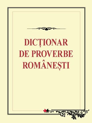 cover image of Dicţionar de proverbe româneşti